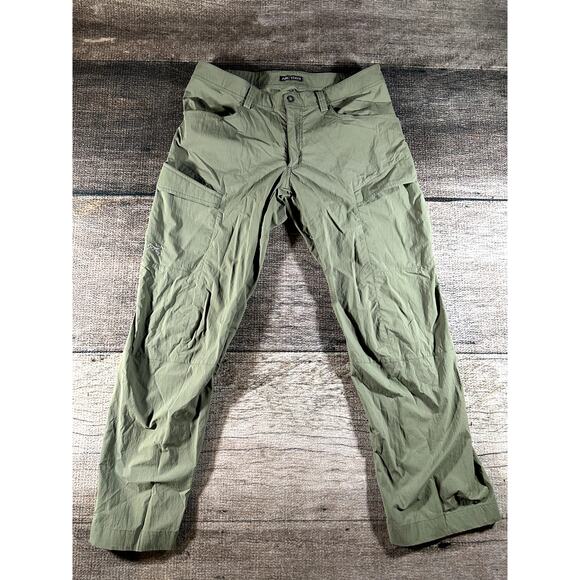 Arc’teryx Rampart Cargo Pants Men 36 x 32 Dark Olive Green Nylon Stretch Hiking - Picture 1 of 12